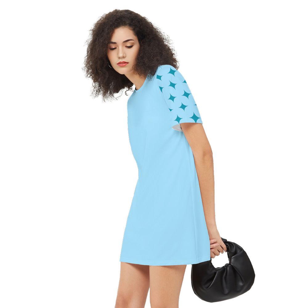 Women's Short-Sleeve T-Shirt Dress-Heavyweight 225g