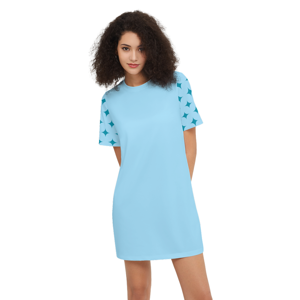 Women's Short-Sleeve T-Shirt Dress-Heavyweight 225g