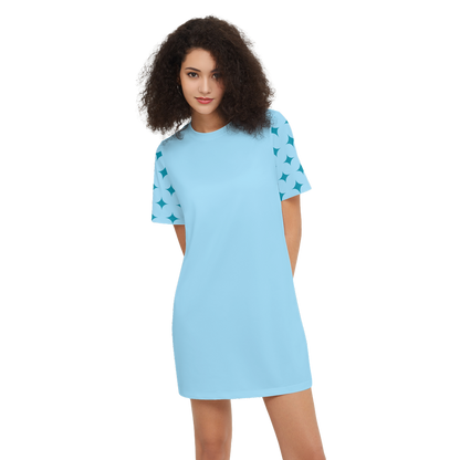 Women's Short-Sleeve T-Shirt Dress-Heavyweight 225g