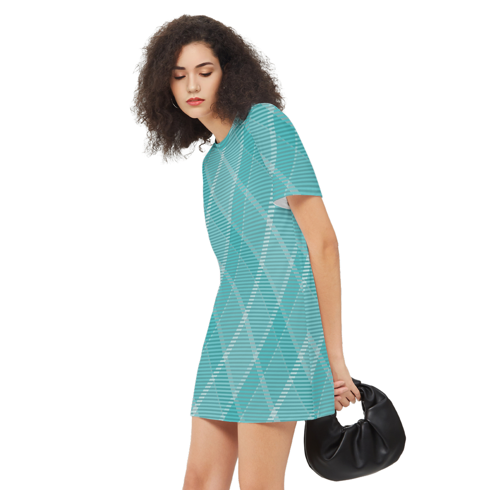 Women's Short-Sleeve T-Shirt Dress-Heavyweight 225g