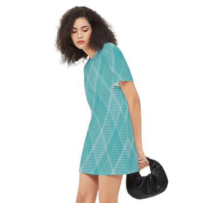 Women's Short-Sleeve T-Shirt Dress-Heavyweight 225g