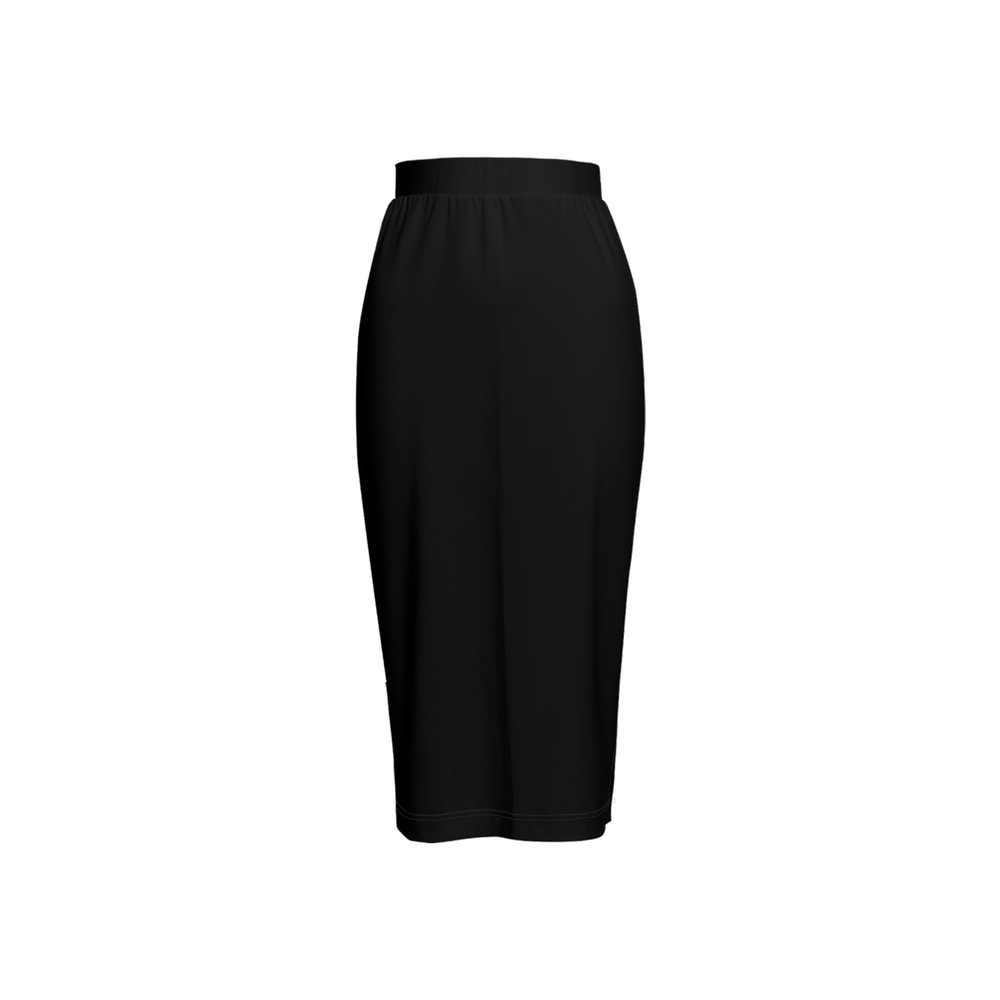 Women's Back Split Pencil Skirt-Heavy Knit