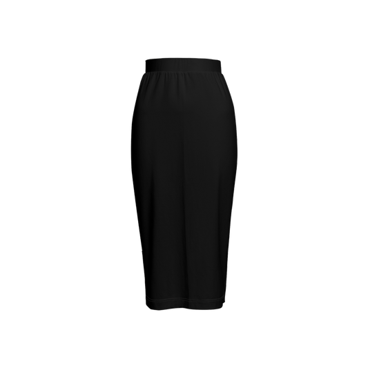 Women's Back Split Pencil Skirt-Heavy Knit