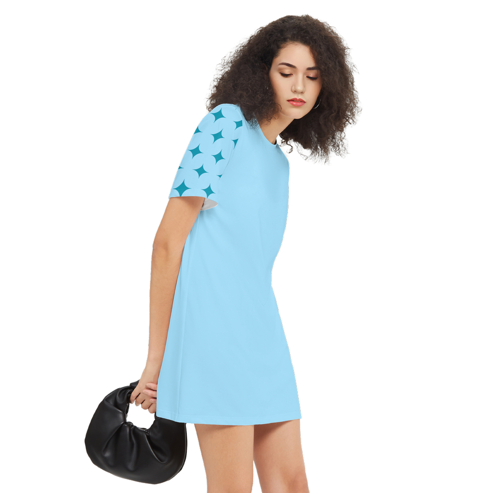 Women's Short-Sleeve T-Shirt Dress-Heavyweight 225g