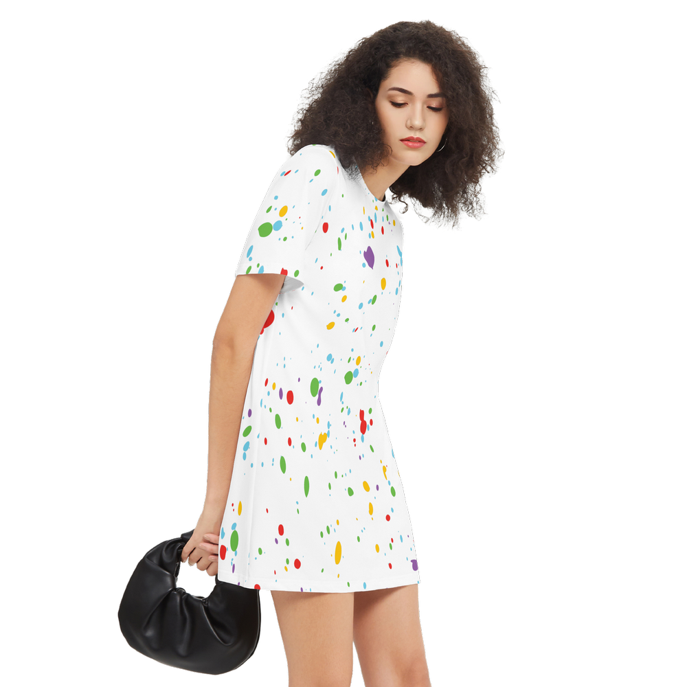 Women's Short-Sleeve T-Shirt Dress-Heavyweight 225g