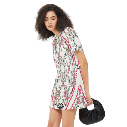 Women's Short-Sleeve T-Shirt Dress-Heavyweight 225g