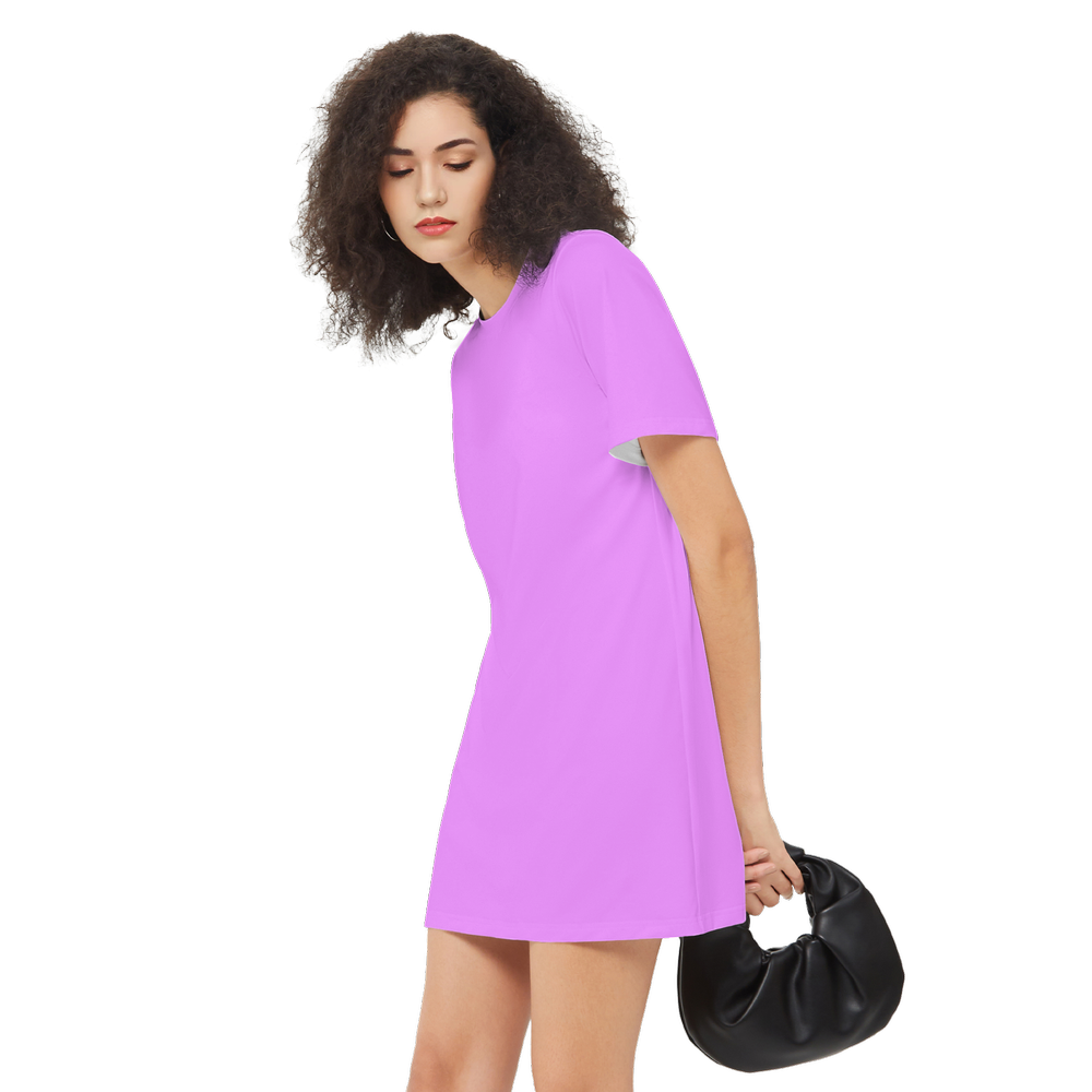 Women's Short-Sleeve T-Shirt Dress-Heavyweight 225g