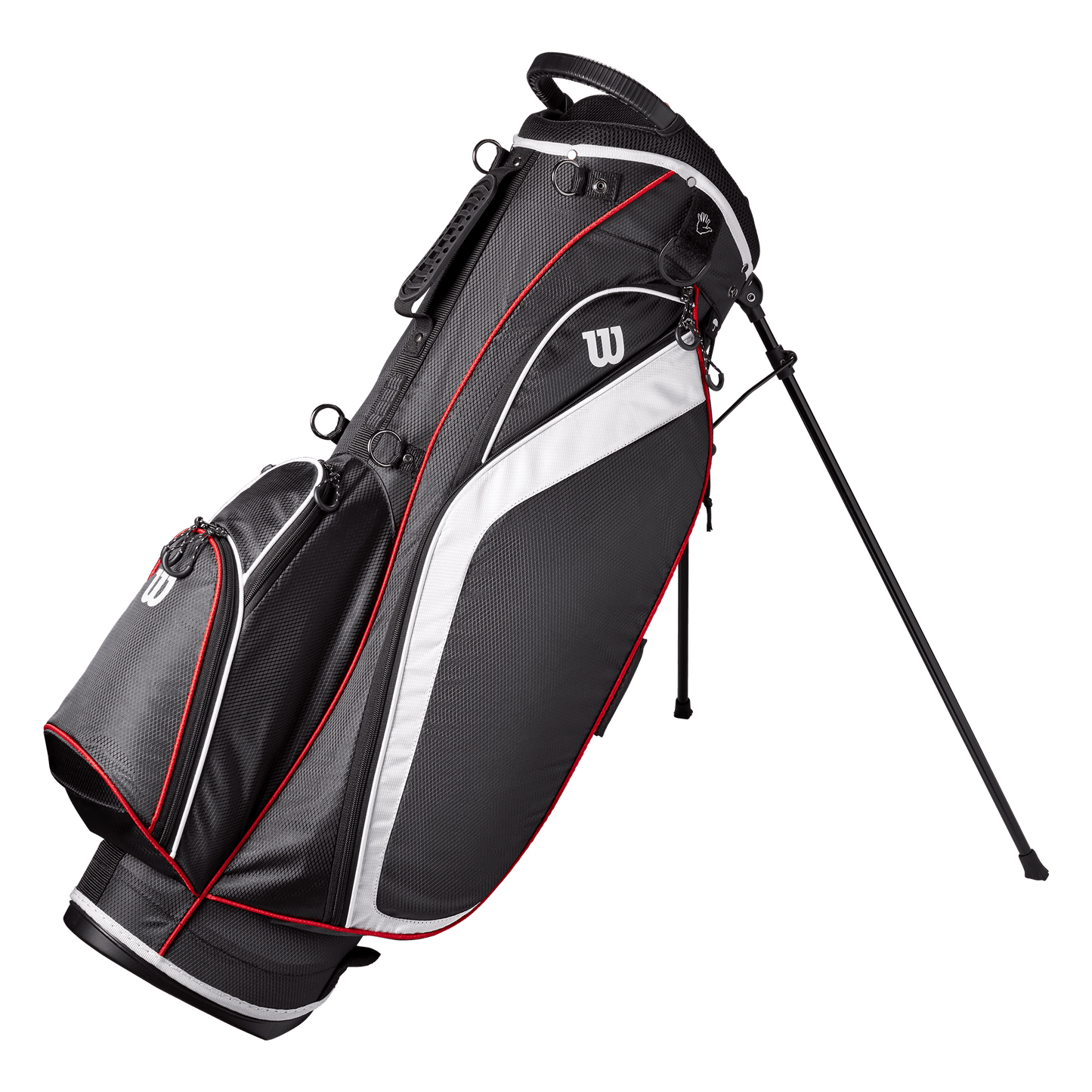 Wilson Stand Golf Bag, 6 Way Divider, Black/White/Red