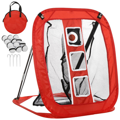 ZENY Pop-Up Golf Chipping Net W/ 12 Training Balls & Carrier, Collapsi