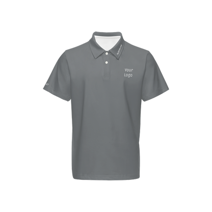 Men's Classic Fit Short-Sleeve Solid Polo w/logo-002