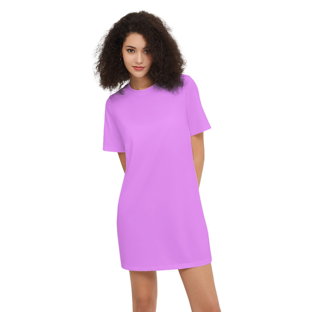 Women's Short-Sleeve T-Shirt Dress-Heavyweight 225g