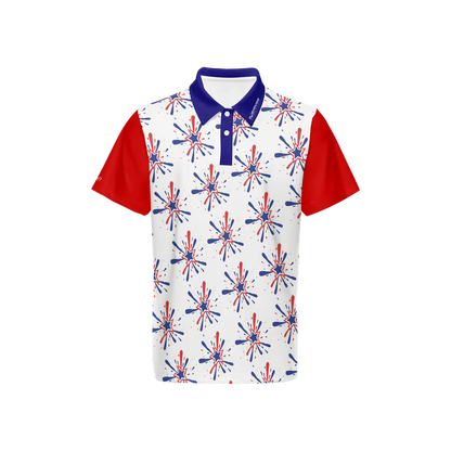 Men's Classic Fit Short-Sleeve Polo Shirt-American Pride 1