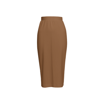 Women's Back Split Pencil Skirt-Heavy Knit