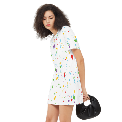 Women's Short-Sleeve T-Shirt Dress-Heavyweight 225g