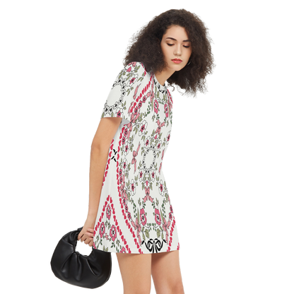 Women's Short-Sleeve T-Shirt Dress-Heavyweight 225g