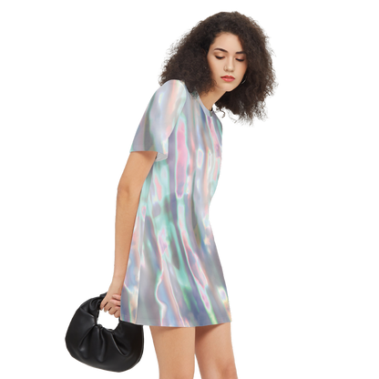 Women's Short-Sleeve T-Shirt Dress-Heavyweight 225g